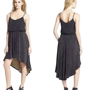 Rules of etiquette black gold high low party dress small NWT